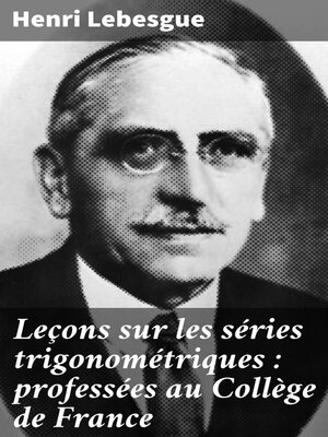 cover image of Leçons sur les séries trigonométriques